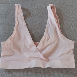 Pact Organic cotton Pink crossover bralette